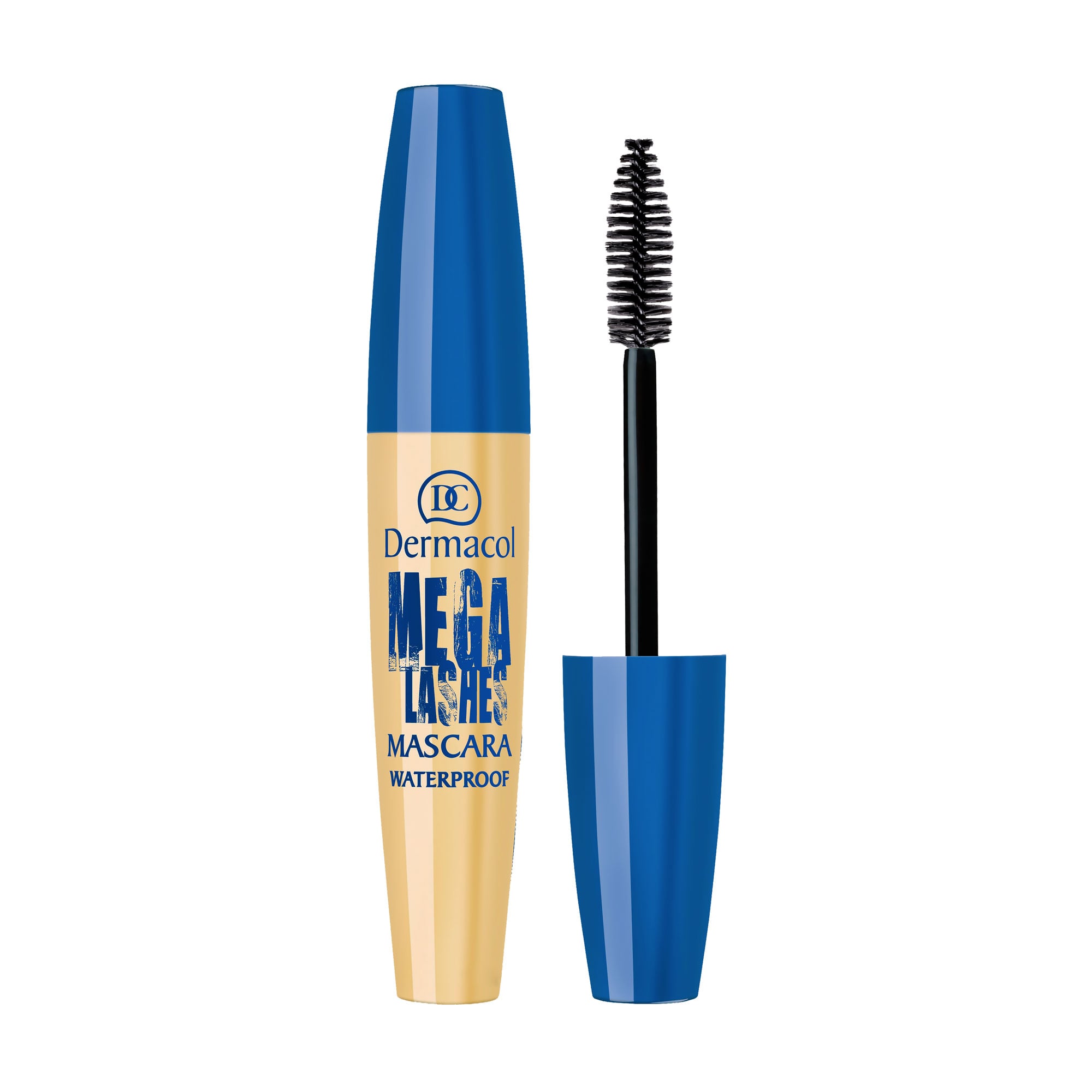 Водостійка туш для вій Dermacol Mega Lashes з панорамним ефектом, чорна, 13 мл